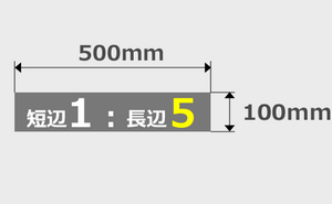 100mm×500mm印刷