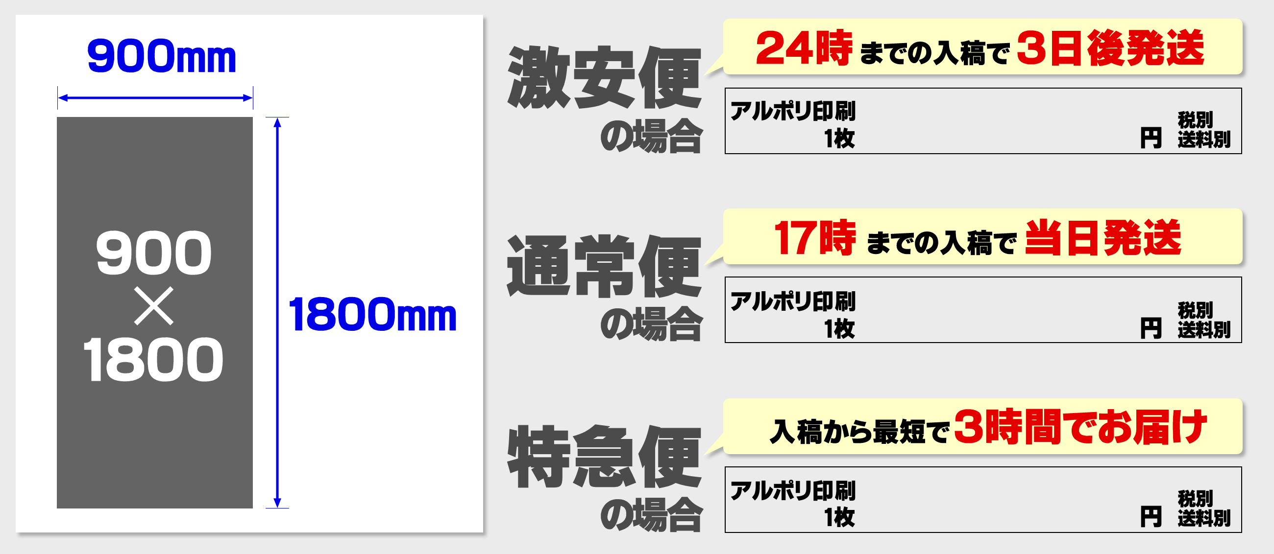 アルポリパネル印刷(900mm×1800mm)|ビジプリ