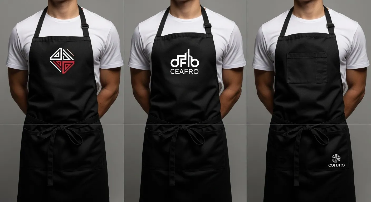 上部と下部のロゴ配置の比較