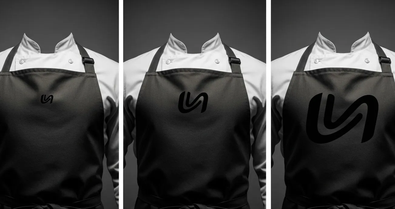 ３つの大きさのロゴ比較イメージ