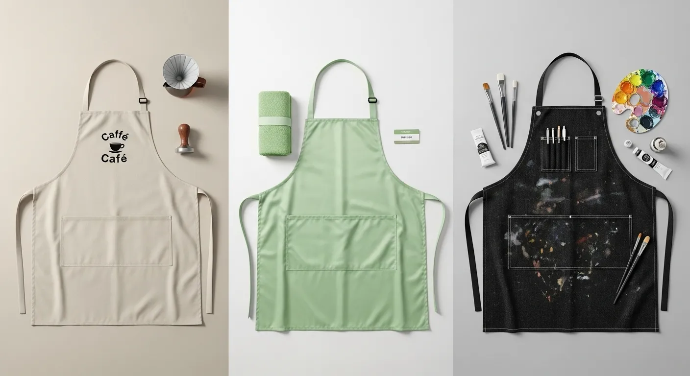 3つの業界ごとのエプロンのデザイン