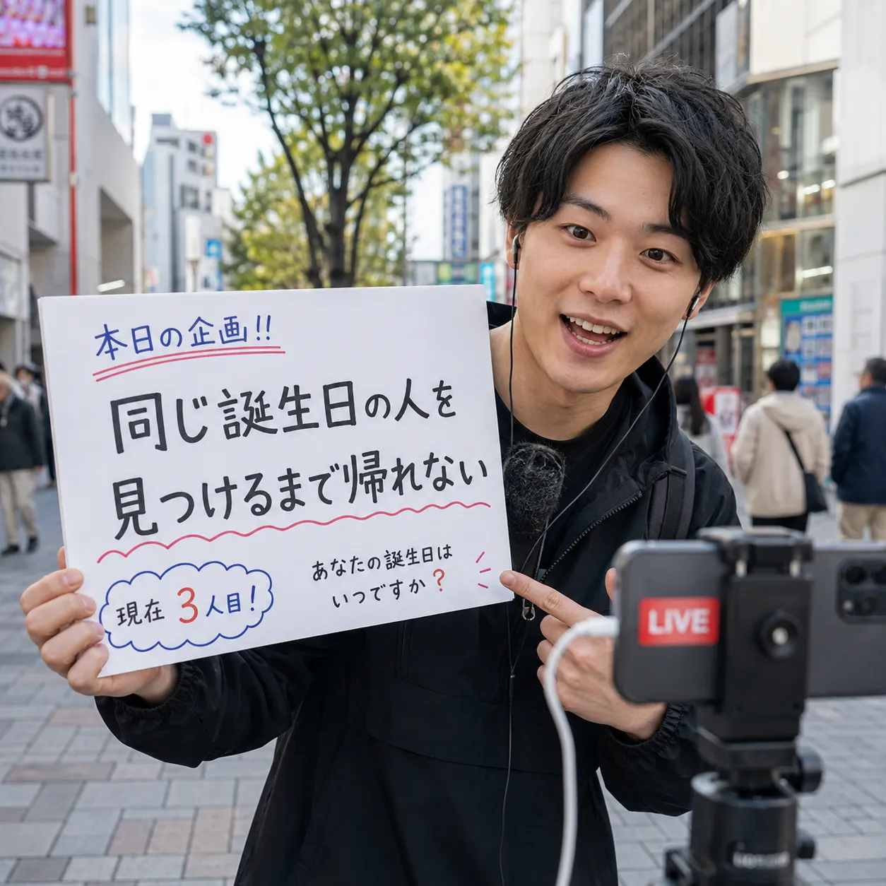 ライブ配信で使用するフリップボード