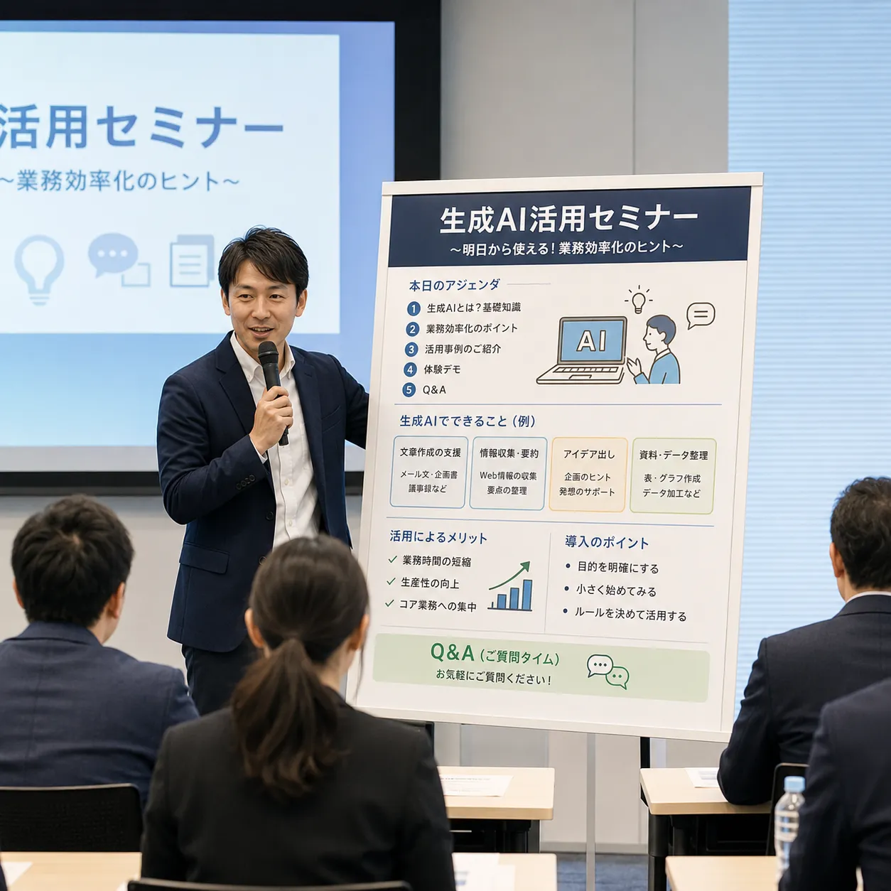 セミナーで使用するフリップボード