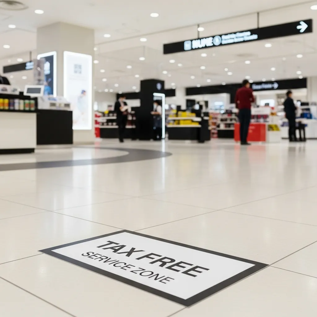 エリア区分に使用する強粘着のフロアシート