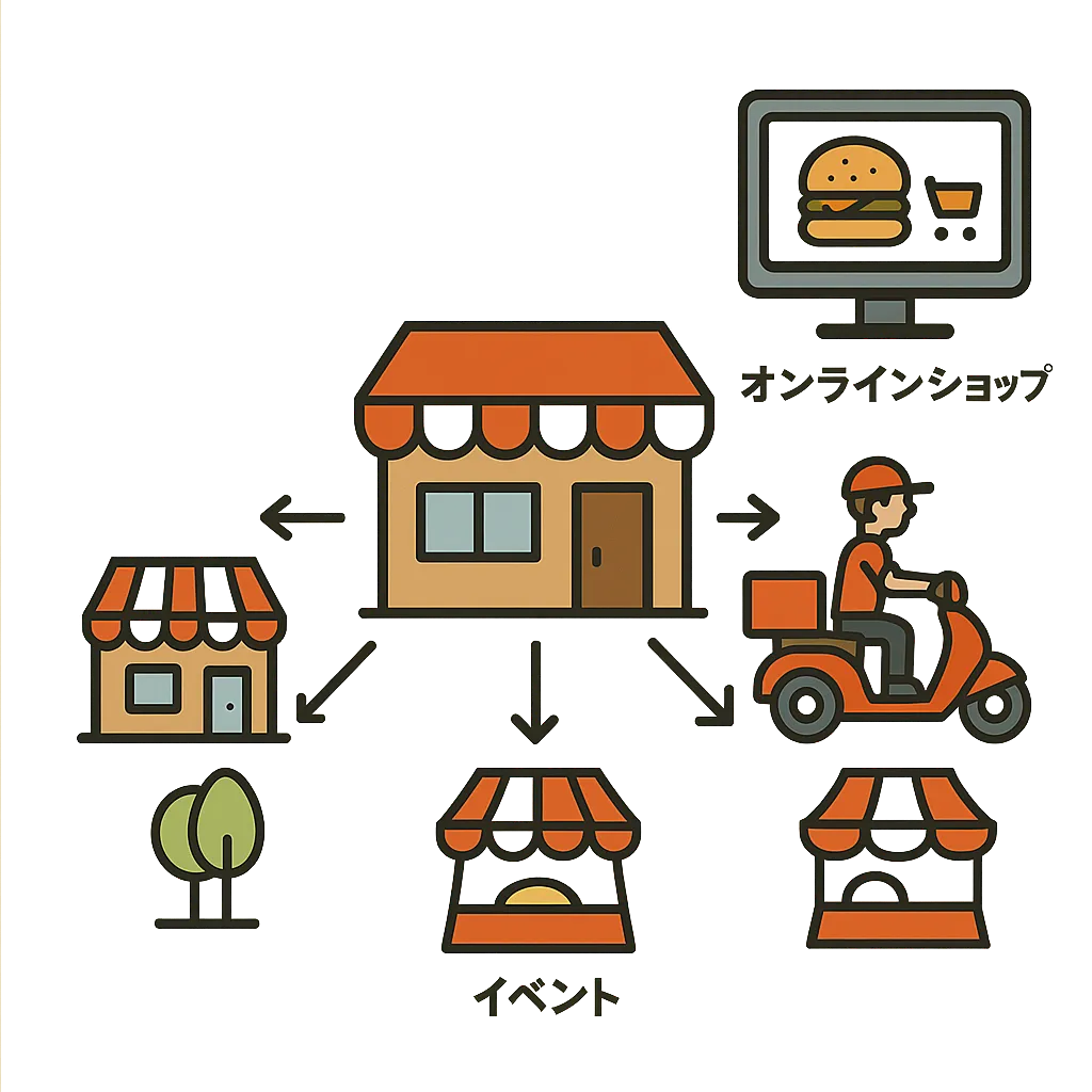 飲食業界における販売チャネル多様化