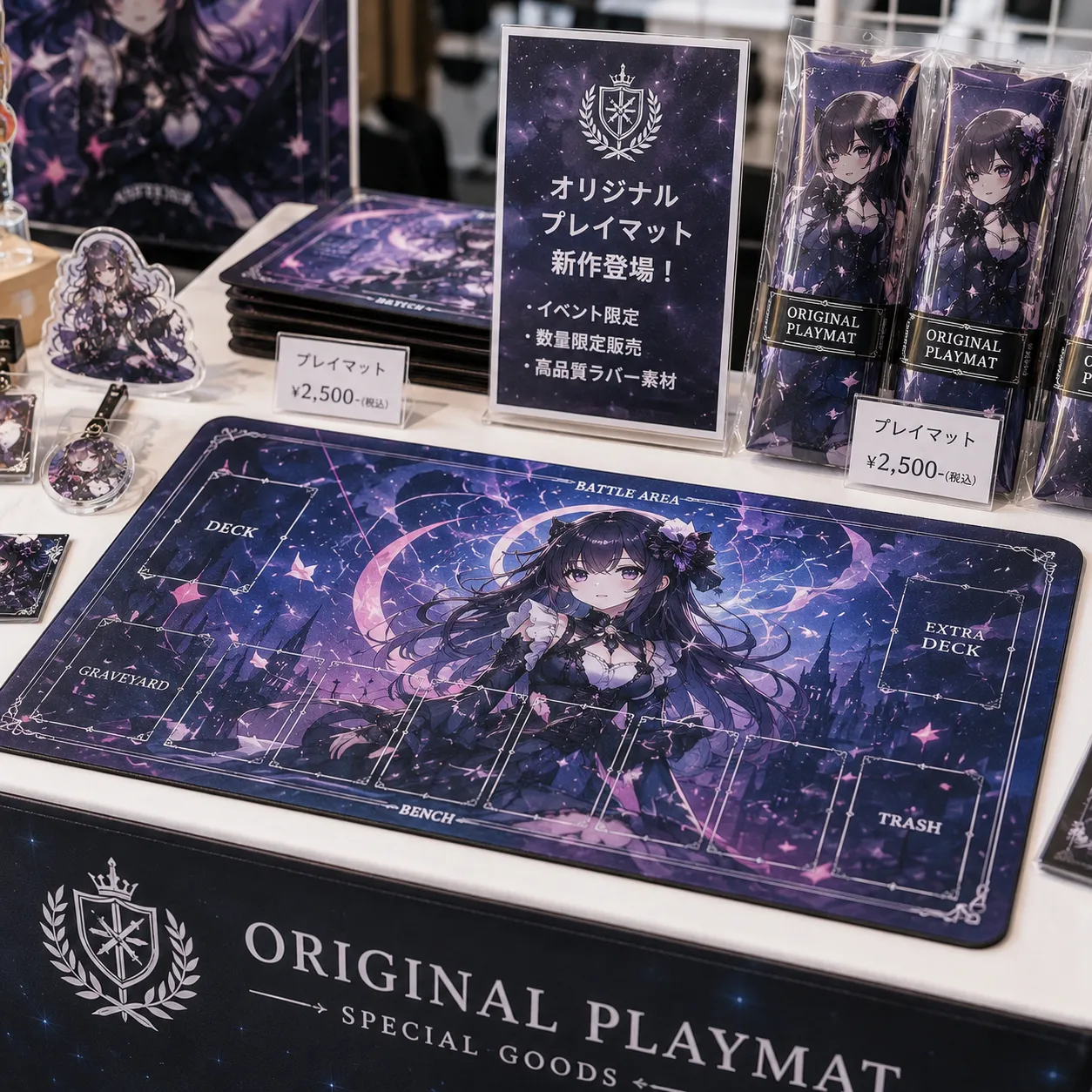 物販やノベルティ向けのオリジナルプレイマット