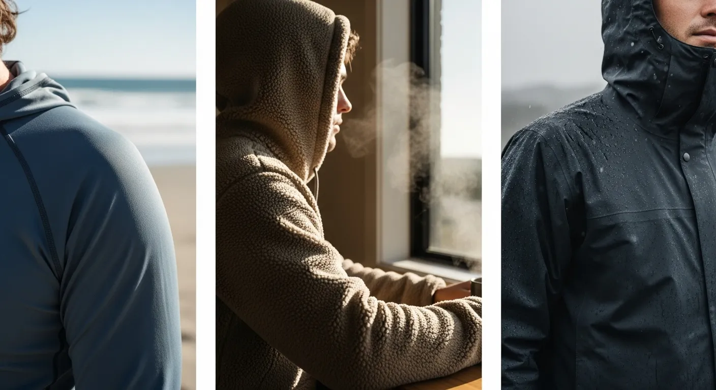 並べられた様々な種類のパーカー