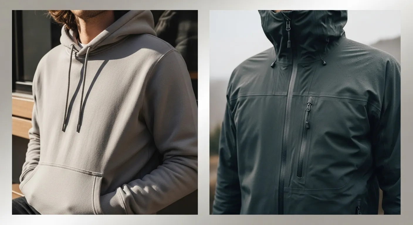 並べられた様々な種類のパーカー