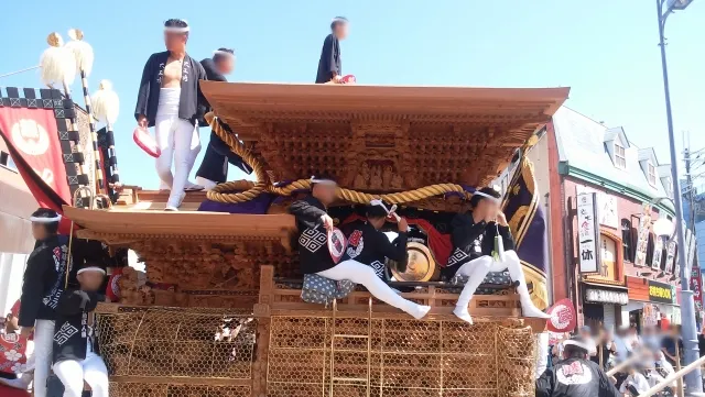 岸和田だんじり祭りの様子