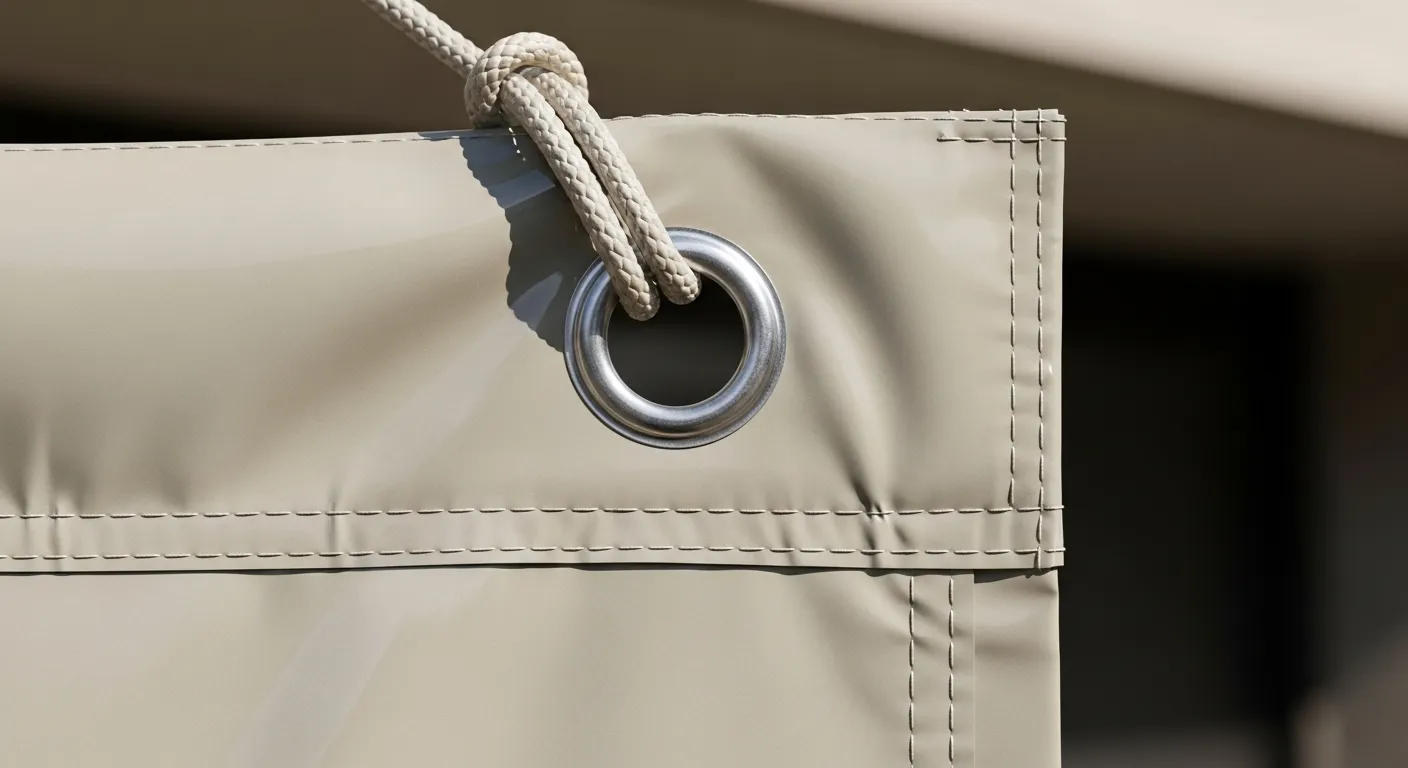 ハトメ加工のアップ