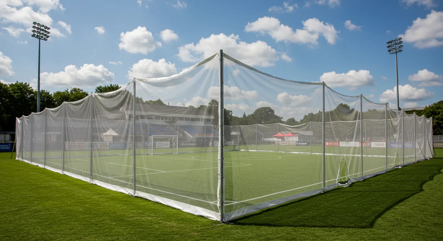 スポーツ施設で使われるメッシュターポリン