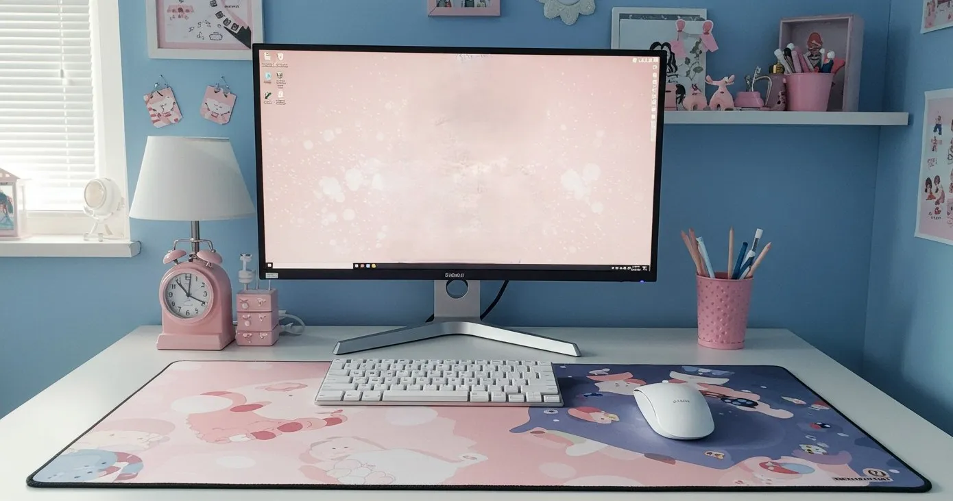 パステルカラーの部屋とマウスパッド