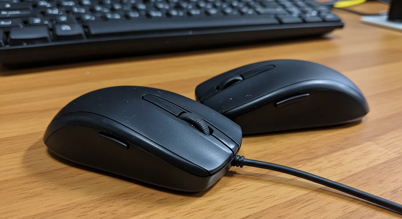 2つのPCマウス