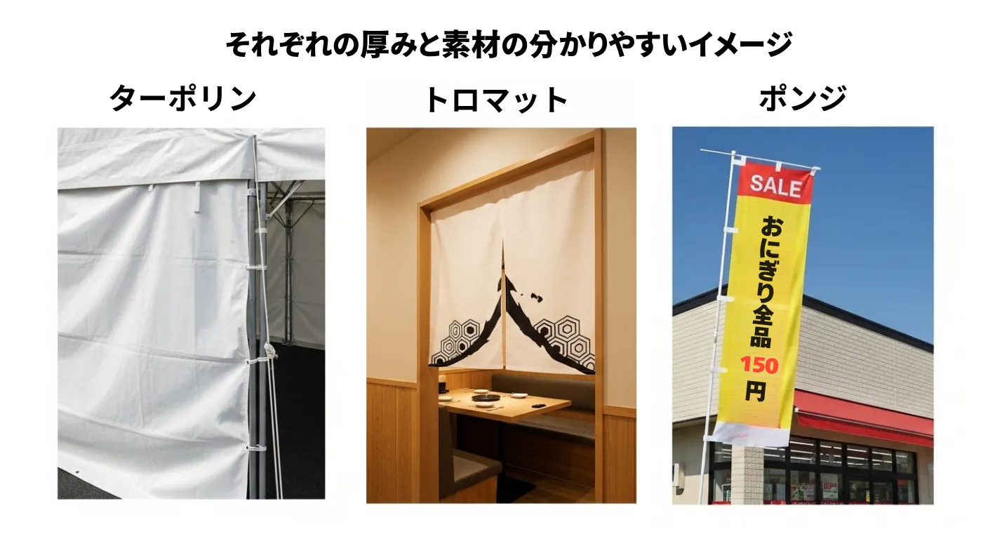 関係者用テントと暖簾とのぼり