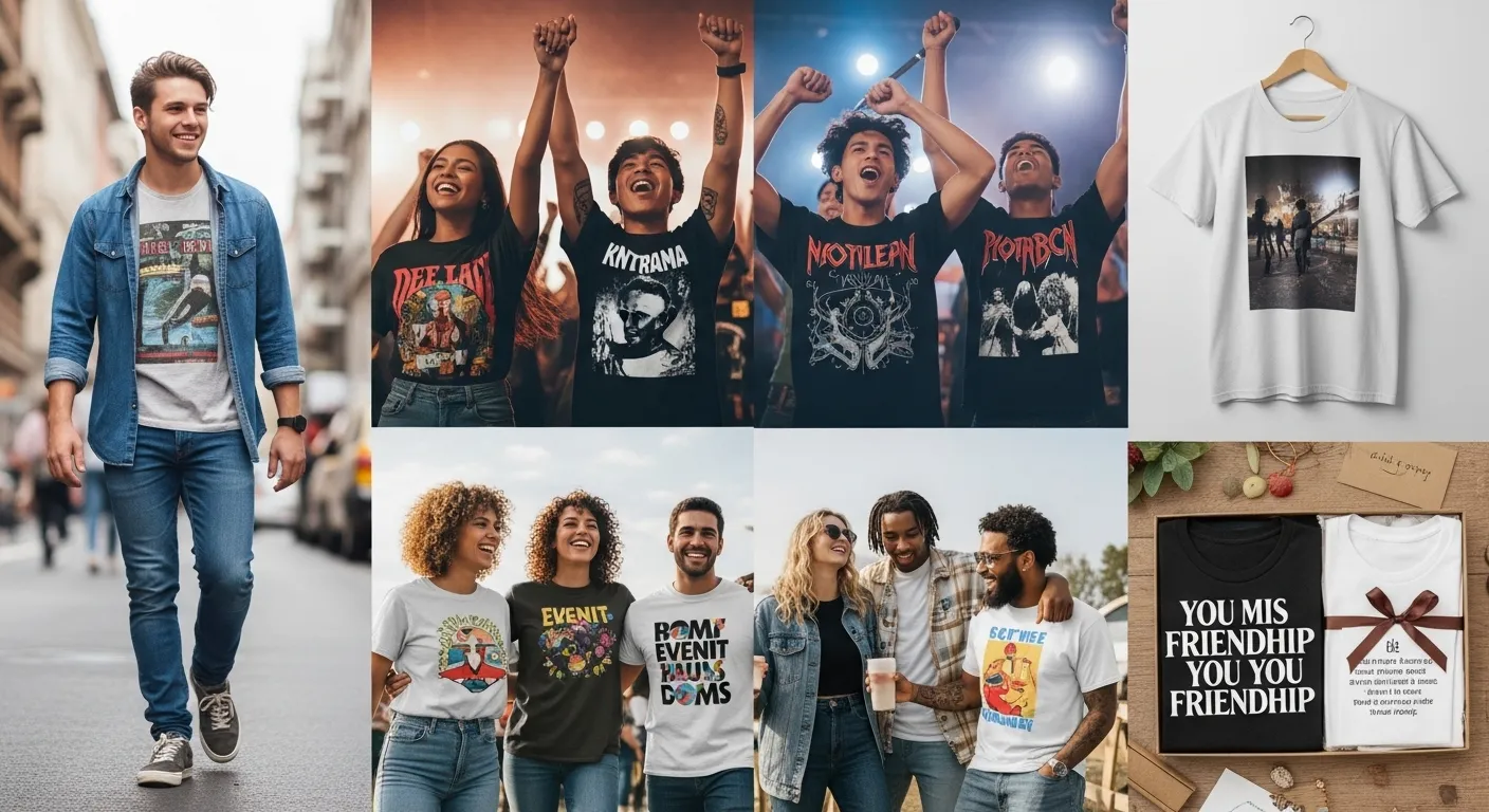 様々なグラフィックTシャツの利用シーン