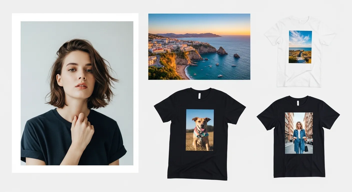 様々な被写体を使用したフォトTシャツ