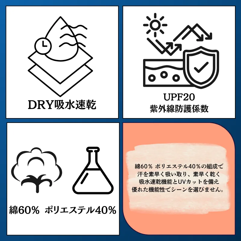 ポロシャツ生地の機能説明