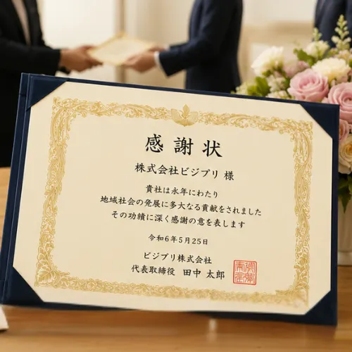 感謝状印刷