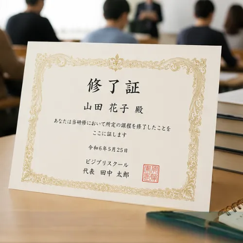 修了証・認定証印刷