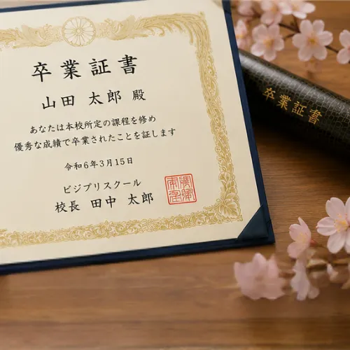 卒業証書印刷