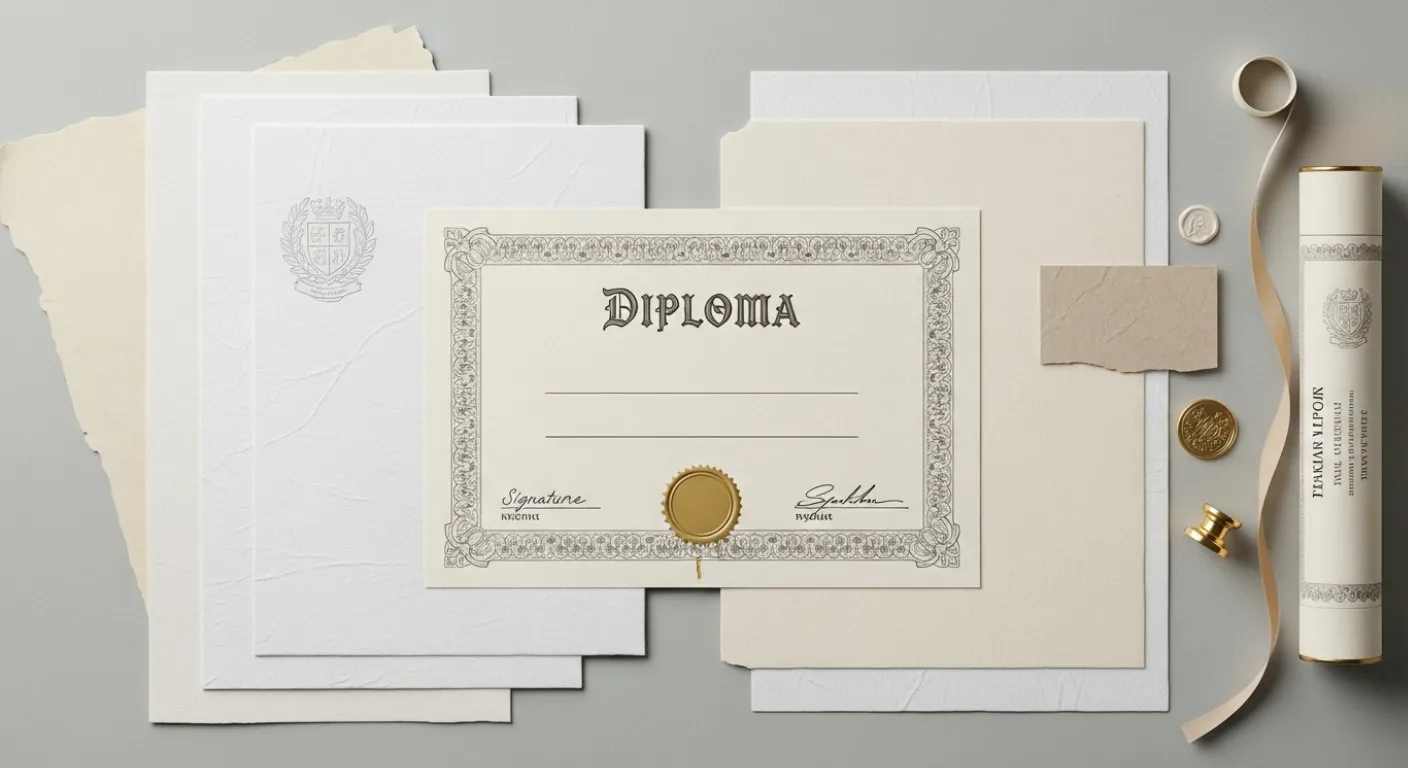 卒業証書とワニ柄の筒