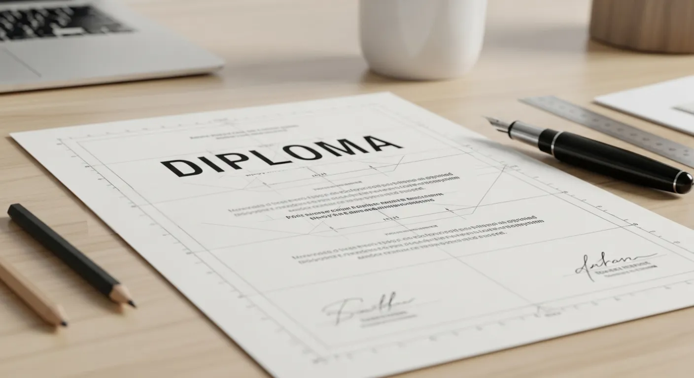 卒業証書とワニ柄の筒