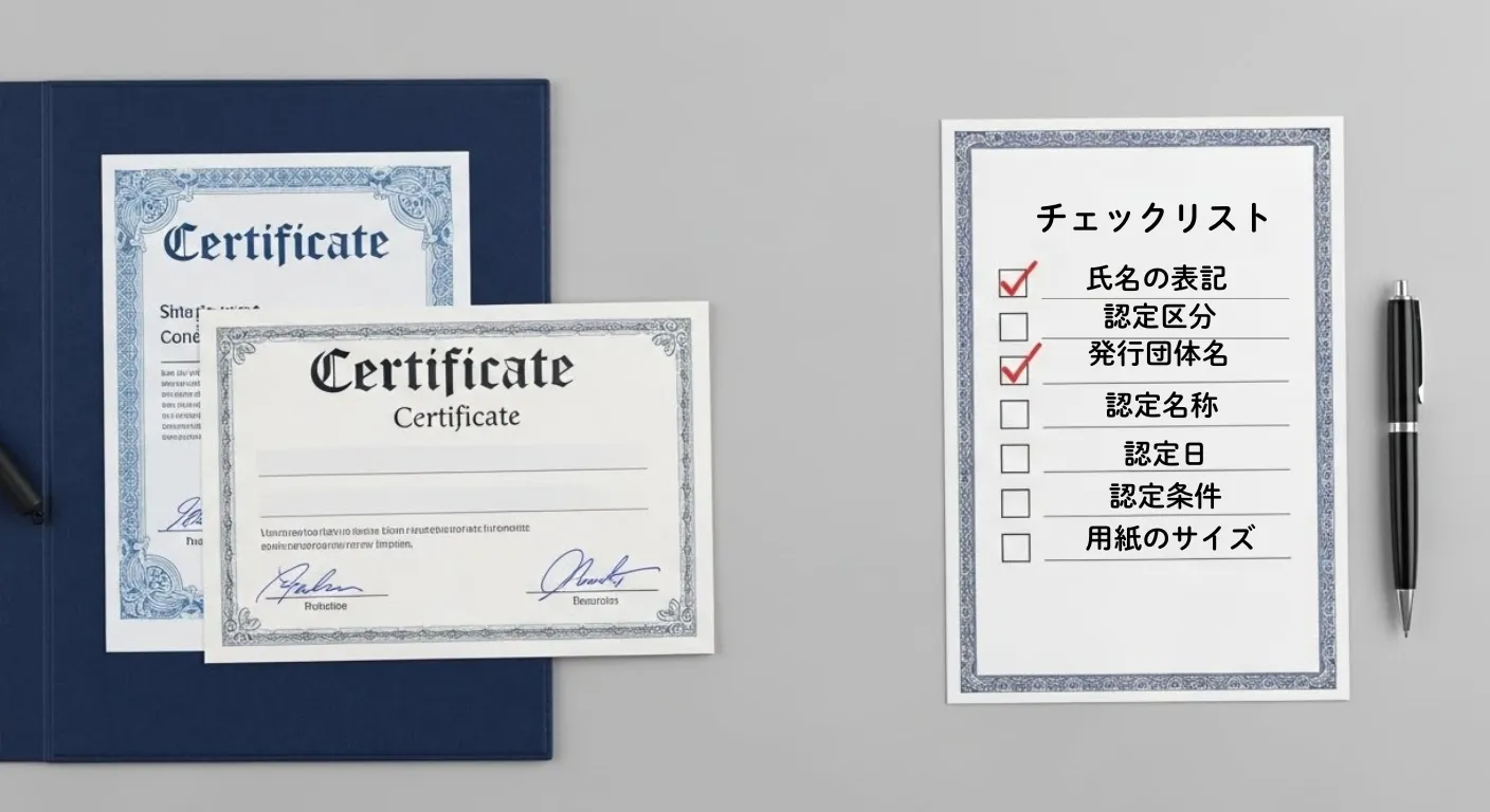 受領時のチェックリスト