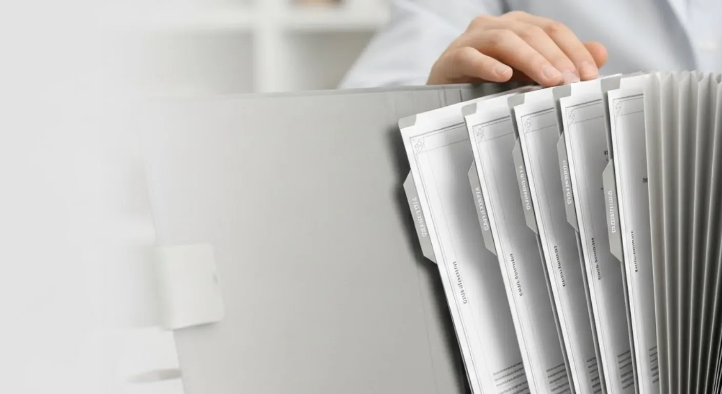 ホルダーが付いた認定証