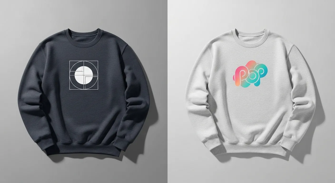 並べられた様々な種類のスウェット