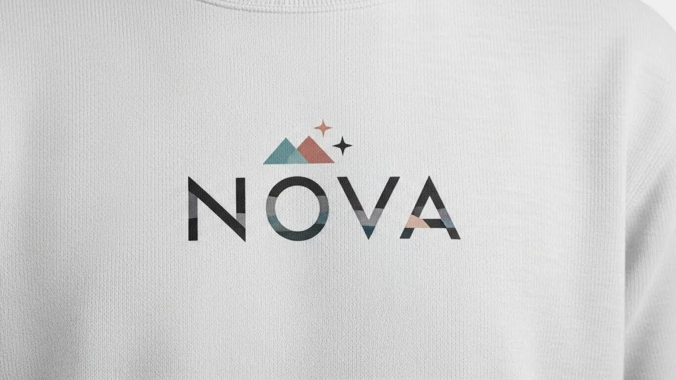 印刷されたロゴのアップ