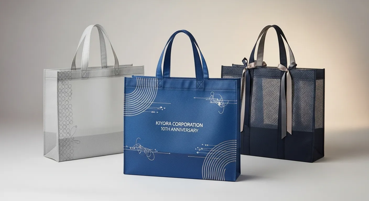 おしゃれな周年記念デザインのトートバッグ