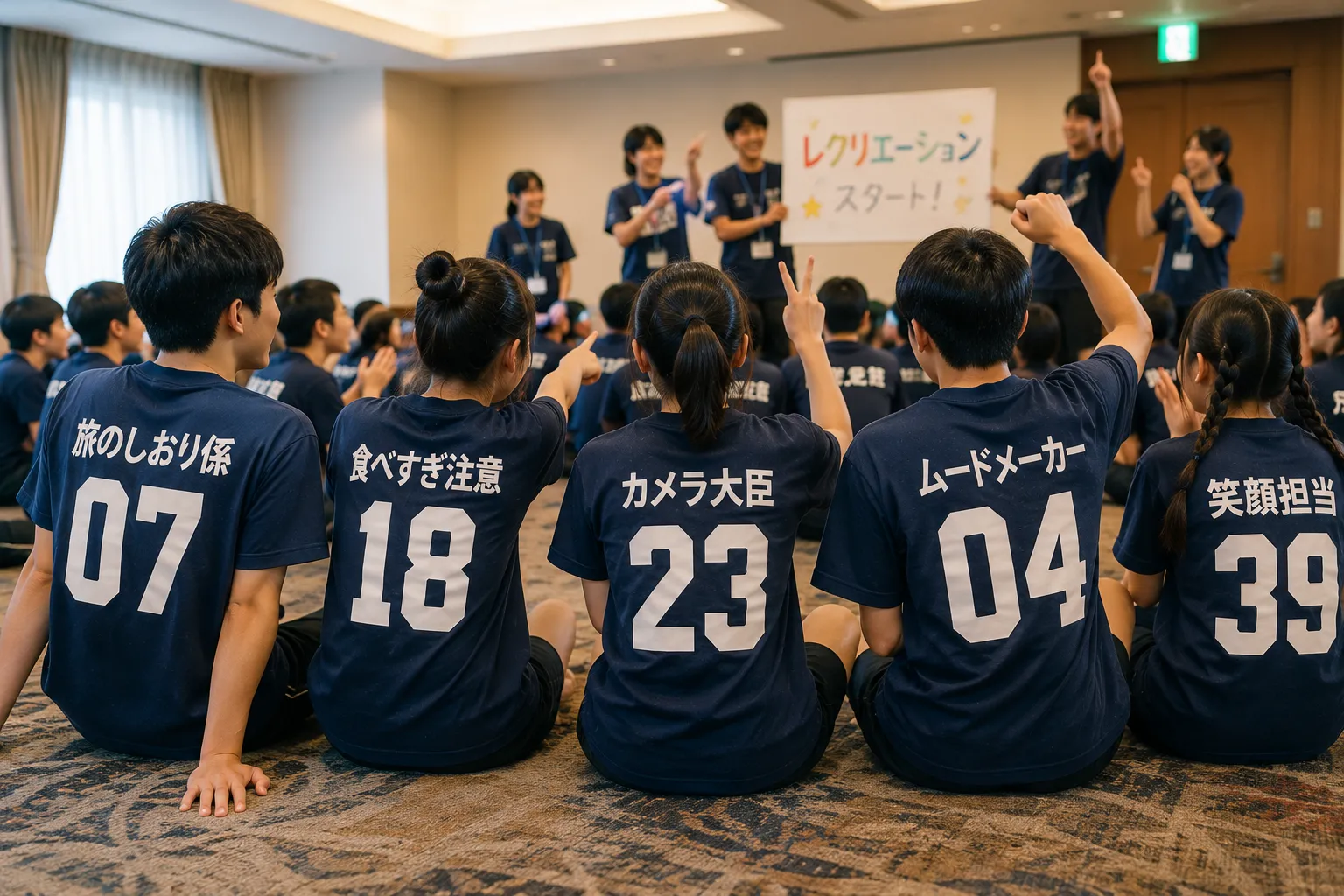 学園祭の記念撮影用クラスTシャツ