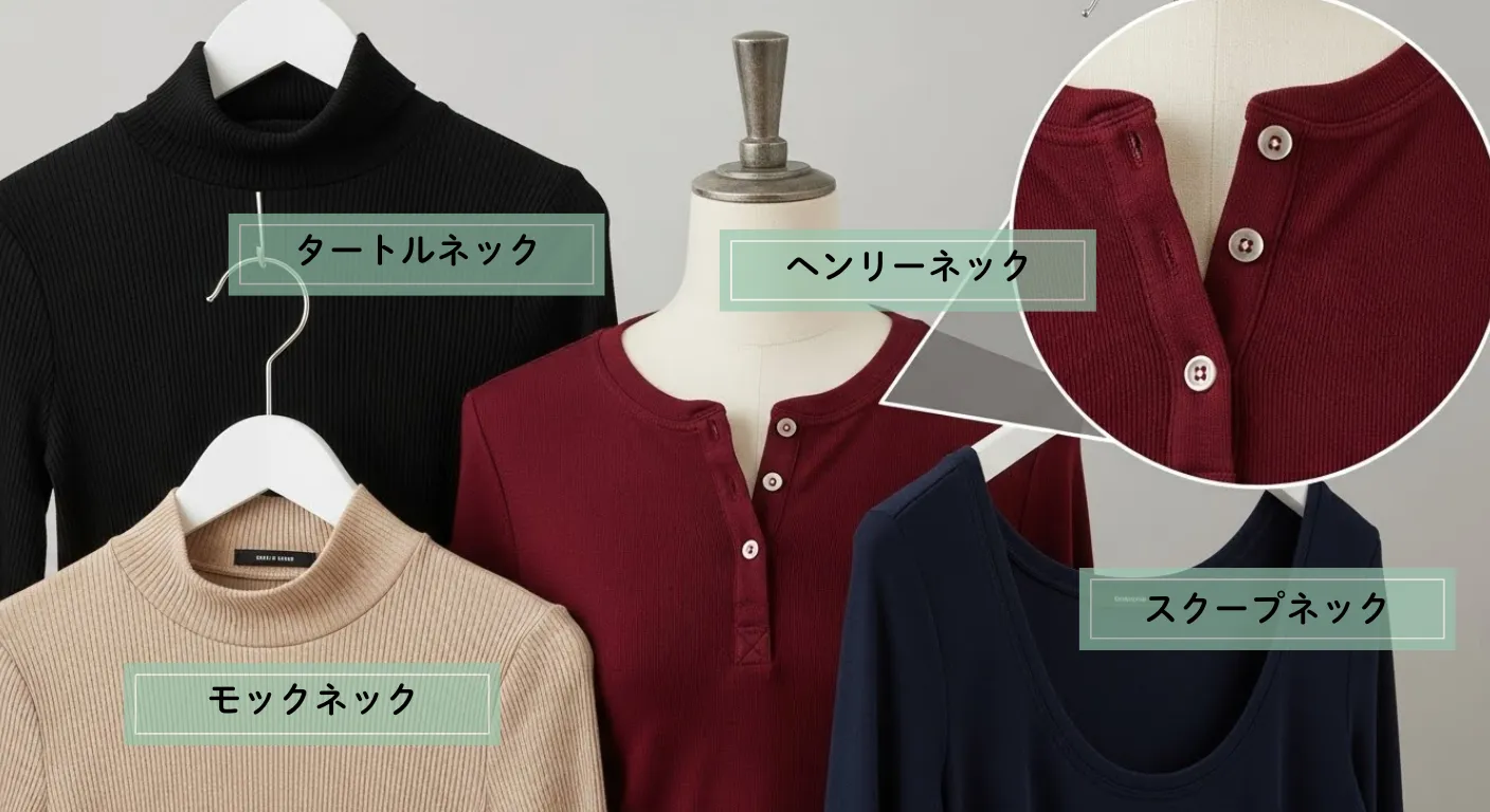 少し特殊なTシャツの襟の形状