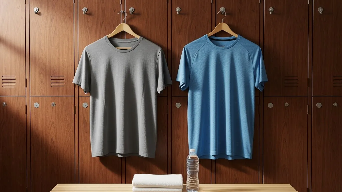 スポーツTシャツとコットンTシャツ