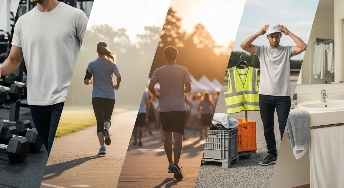 スポーツTシャツの様々な利用シーン