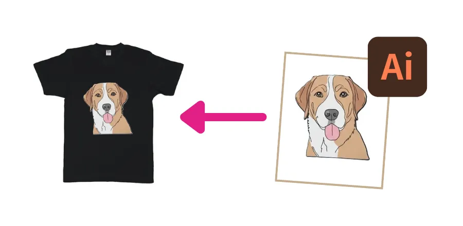 デザインをTシャツに熱圧着