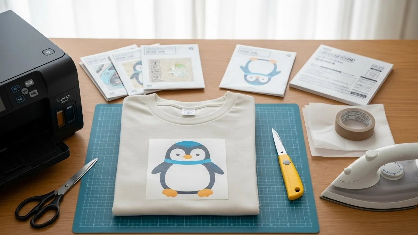 プリントシートとTシャツ制作の道具